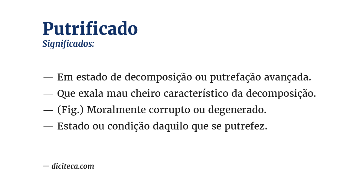 Significado de putrificado