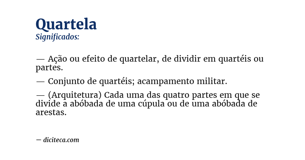 Significado de quartela