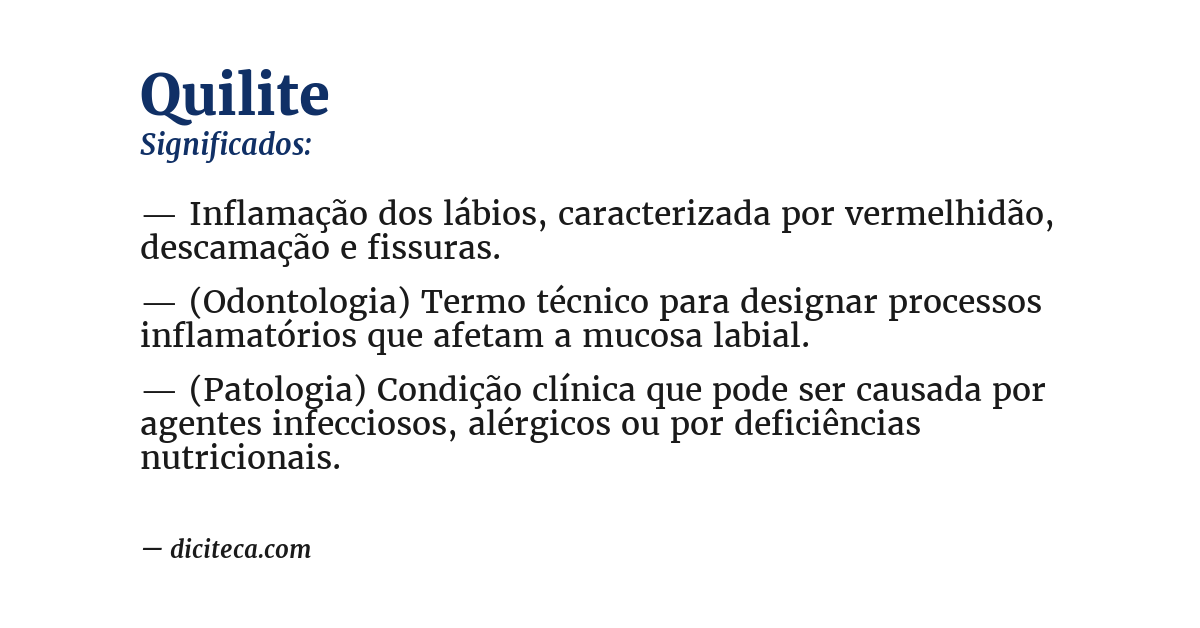 Significado de quilite