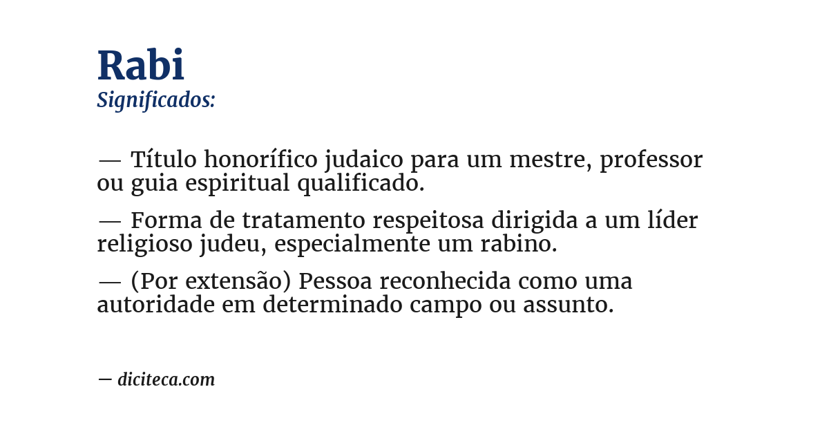 Significado de rabi