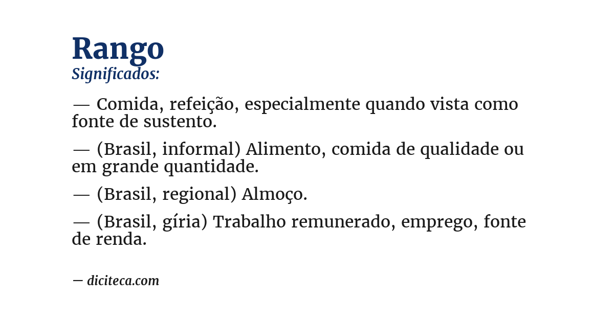 Significado de rango