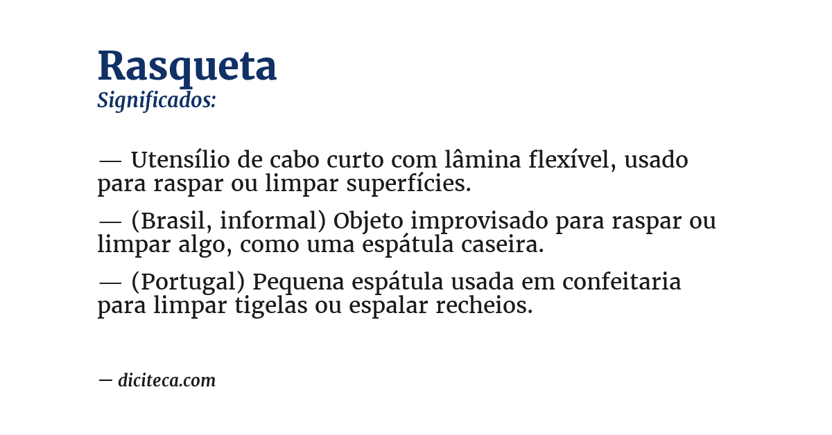 Significado de rasqueta