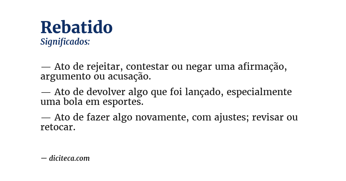 Significado de rebatido
