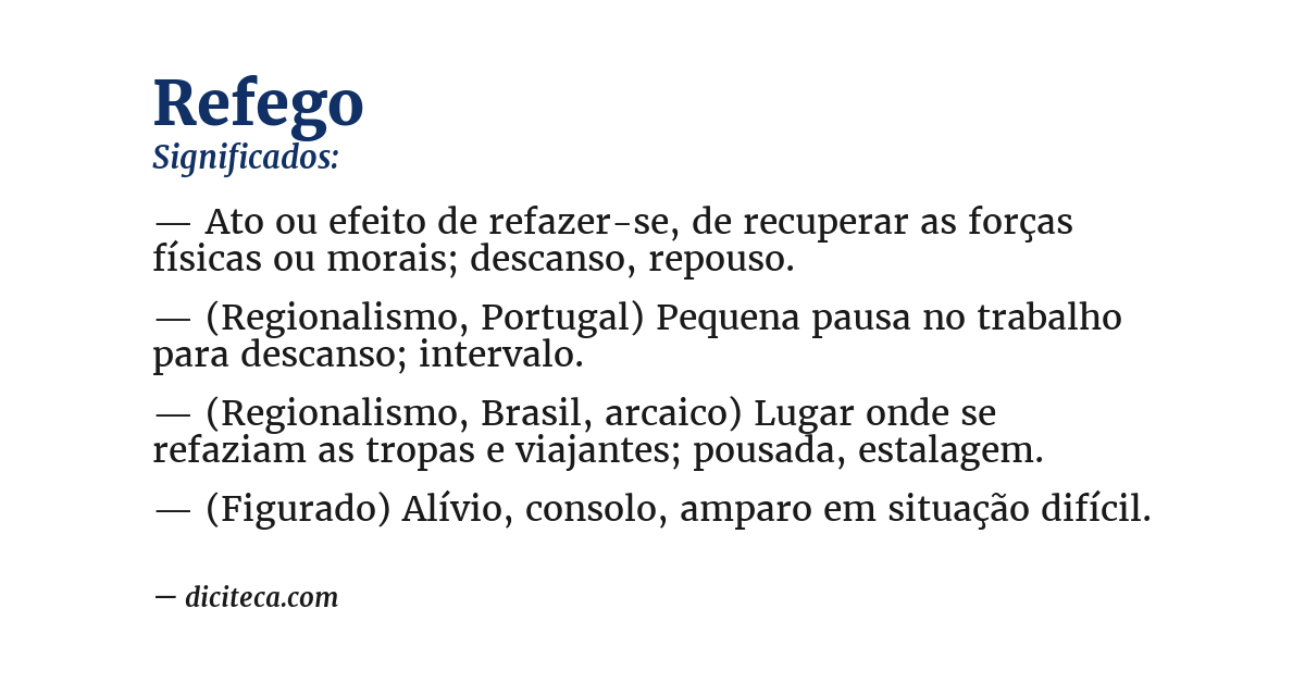 Significado de refego