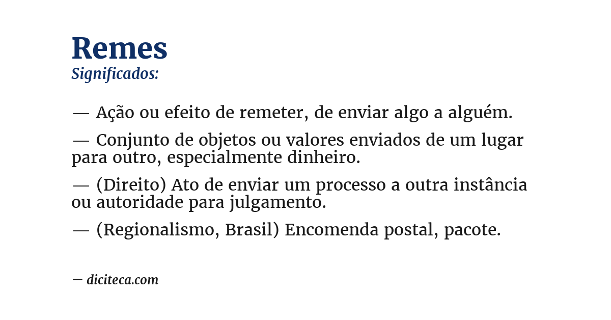 Significado de remes