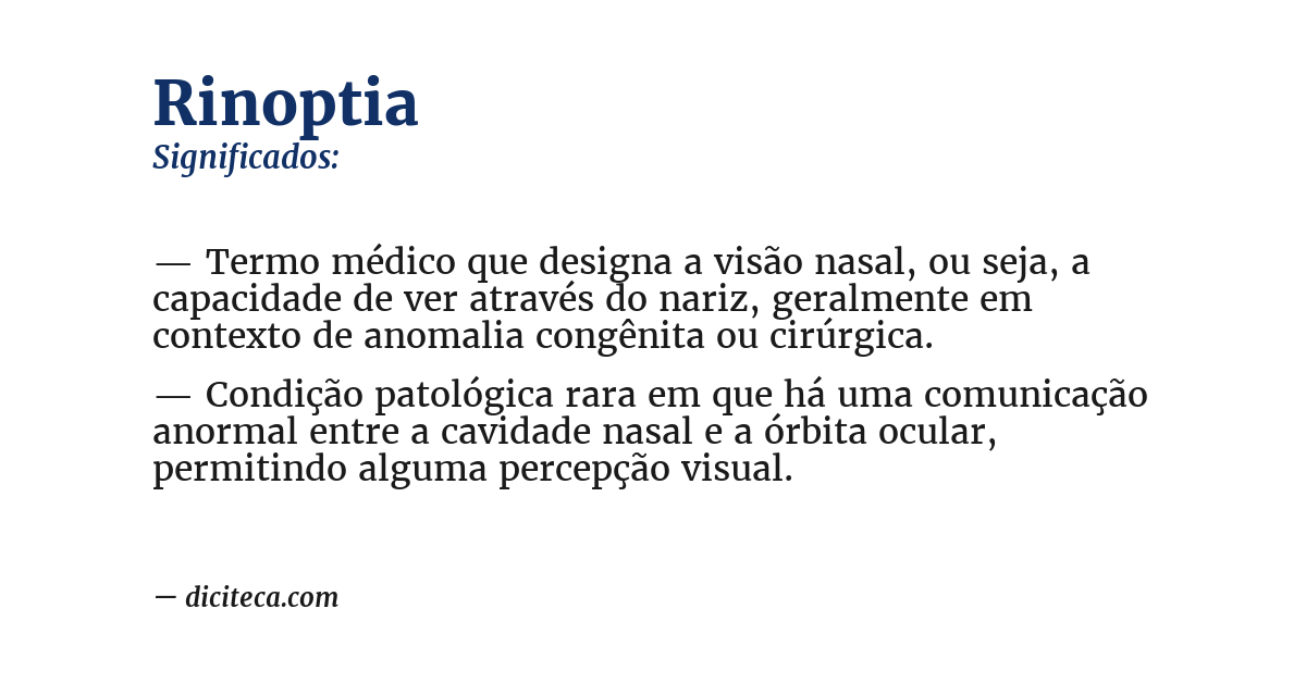 Significado de rinoptia