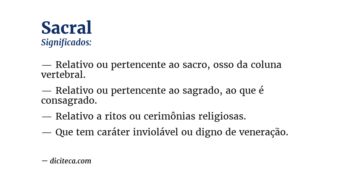 Significado de sacral