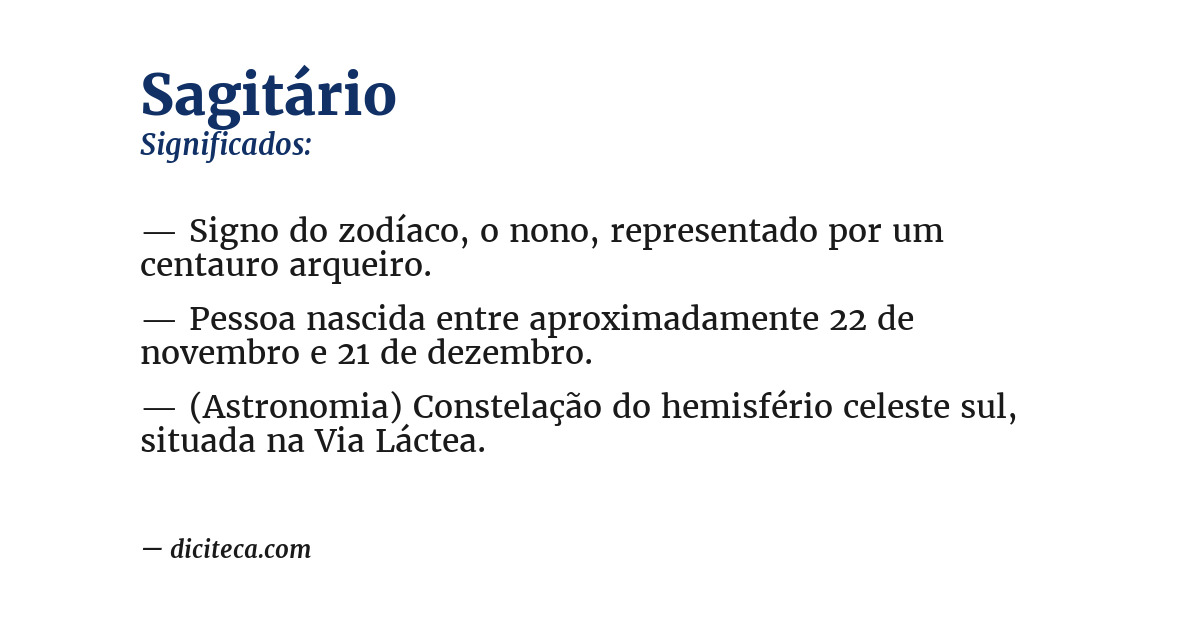 Significado de sagitário