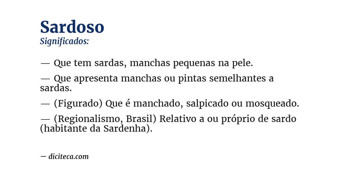 Significado de sardoso