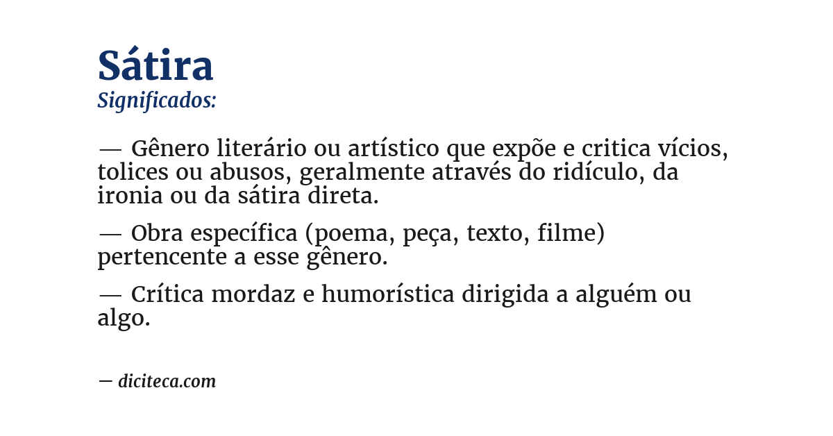 Significado de sátira