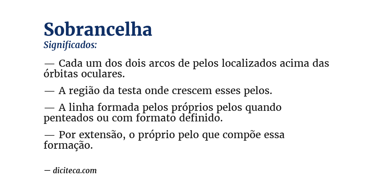 Significado de sobrancelha