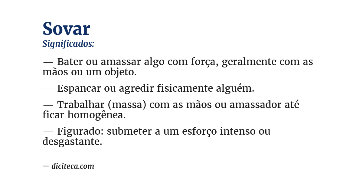 Significado de sovar