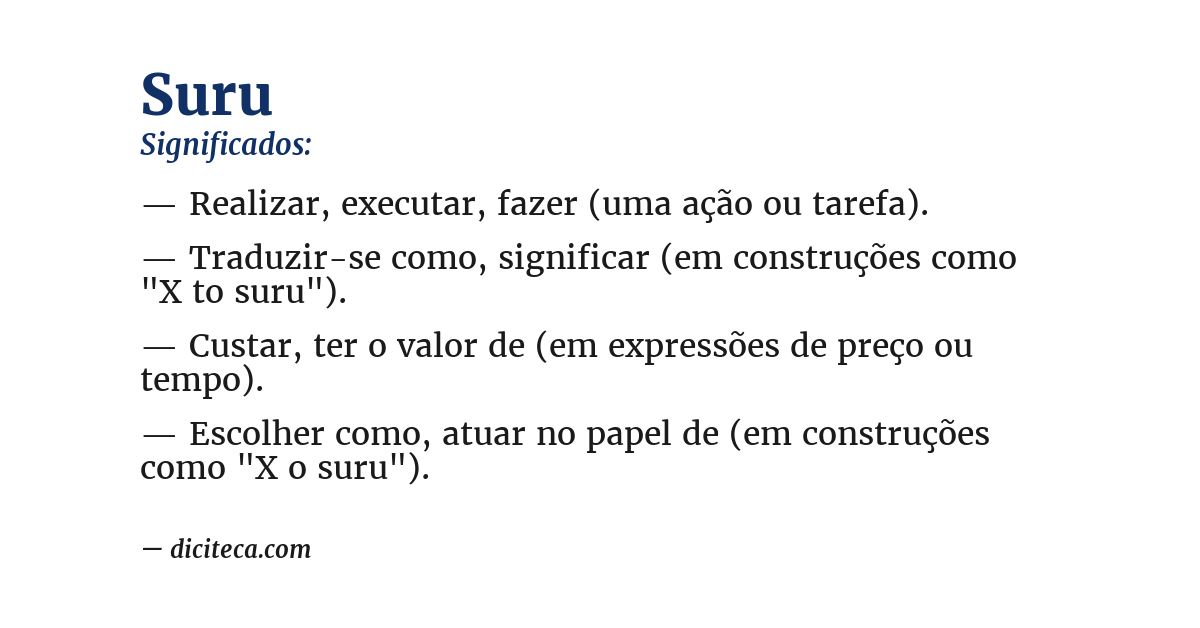 Significado de suru