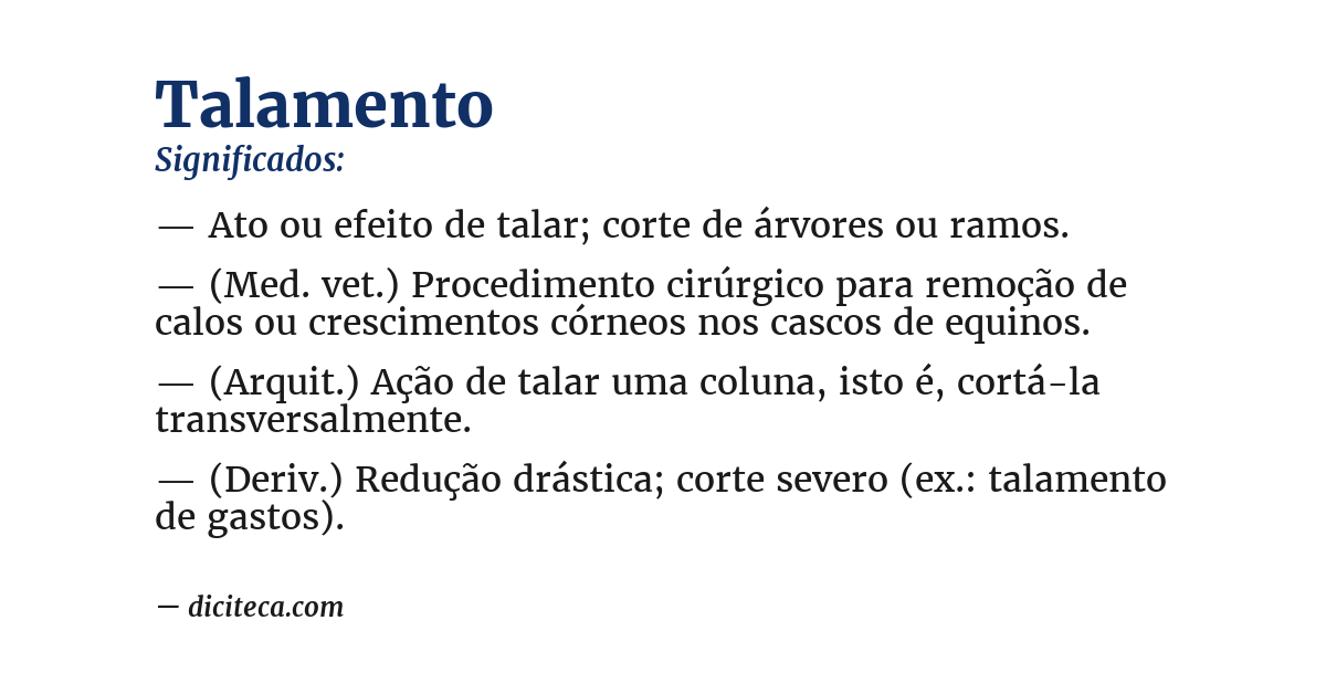Significado de talamento