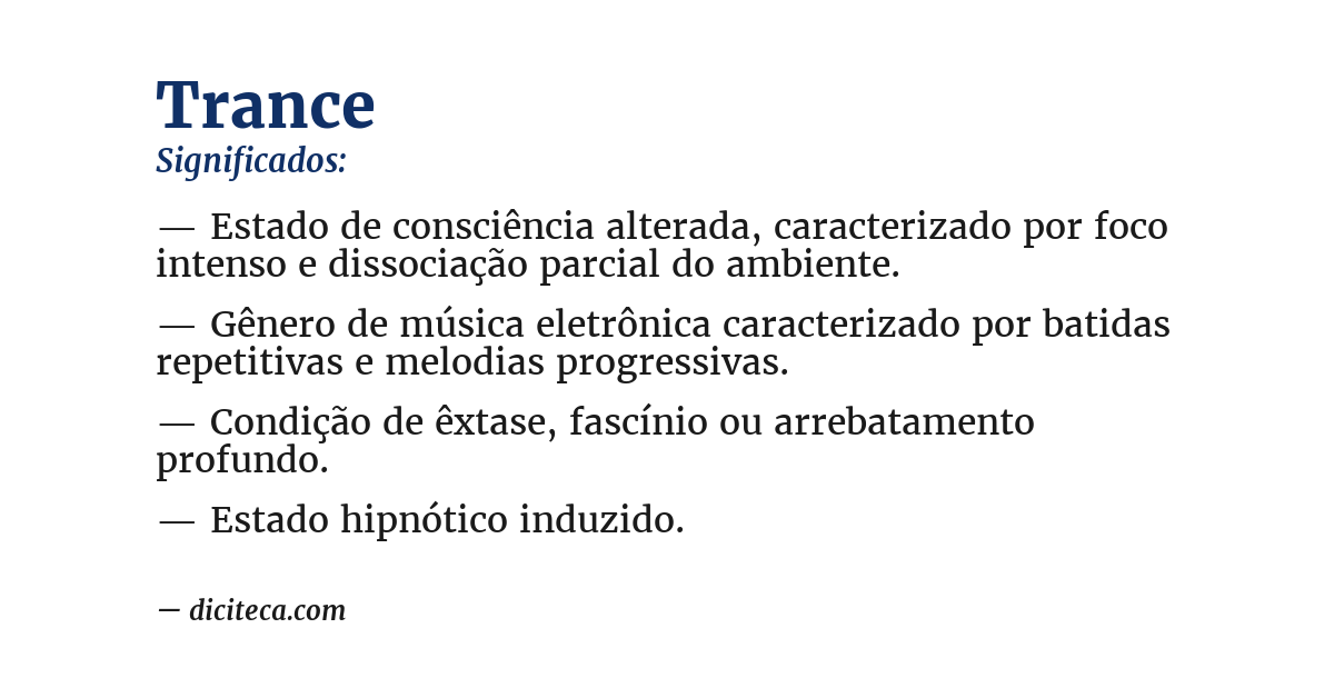 Significado de trance
