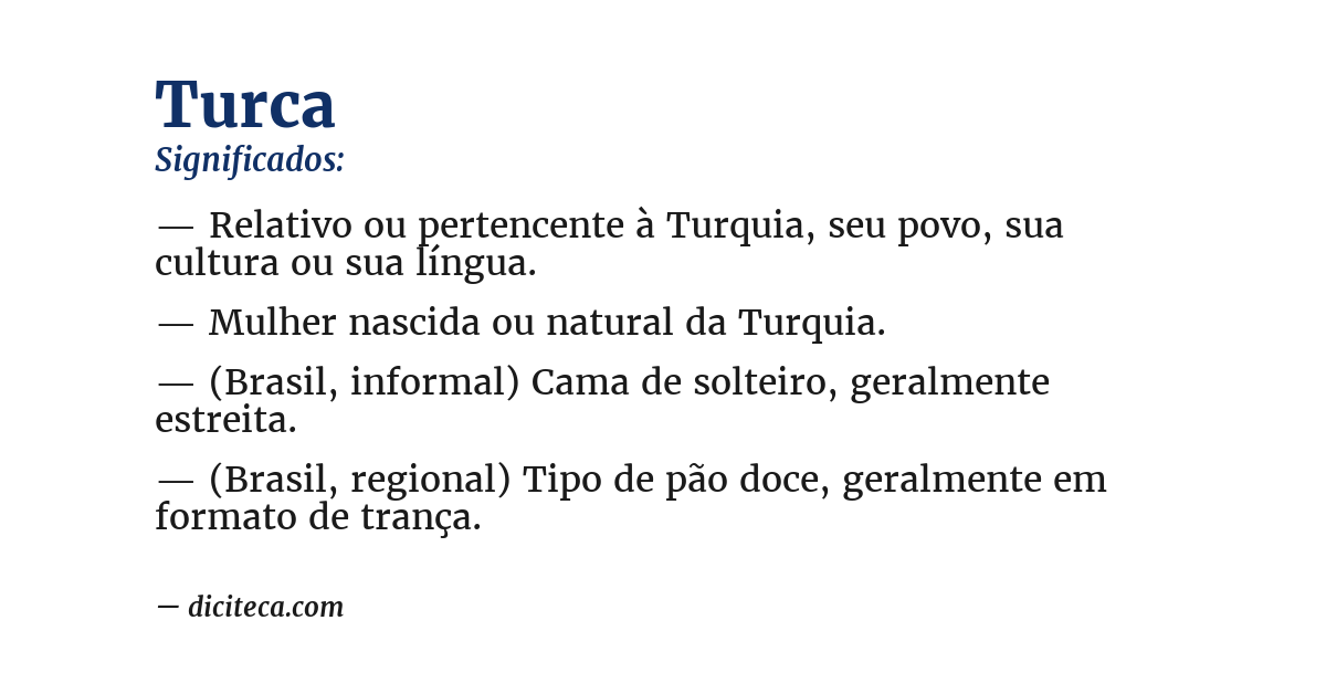 Significado de turca