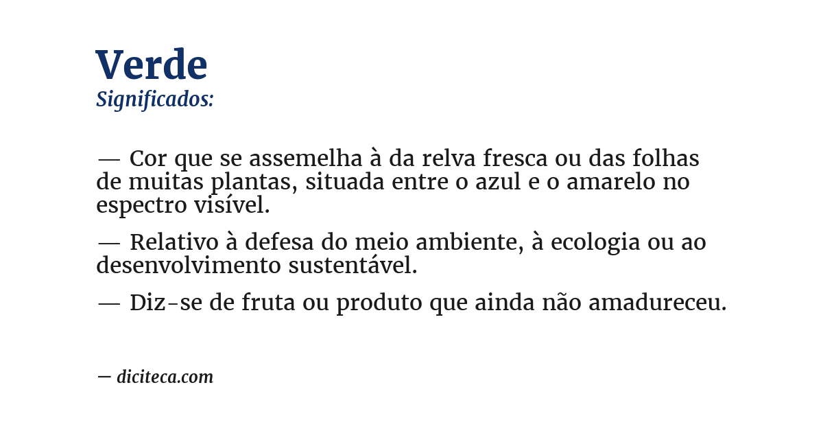 Significado de verde