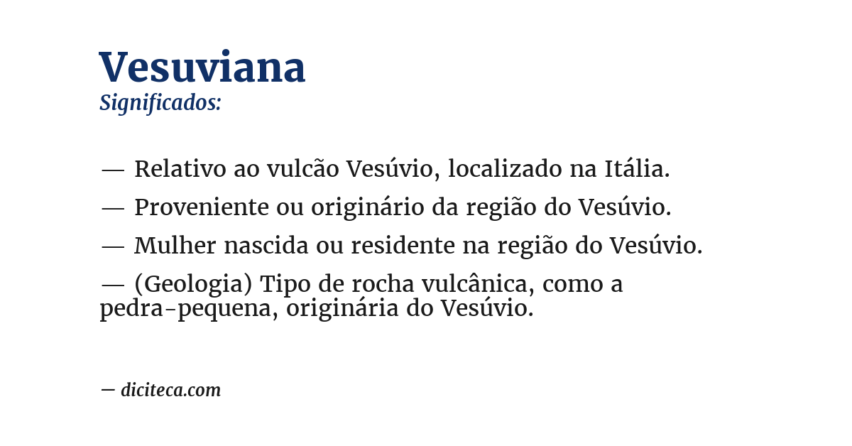 Significado de vesuviana