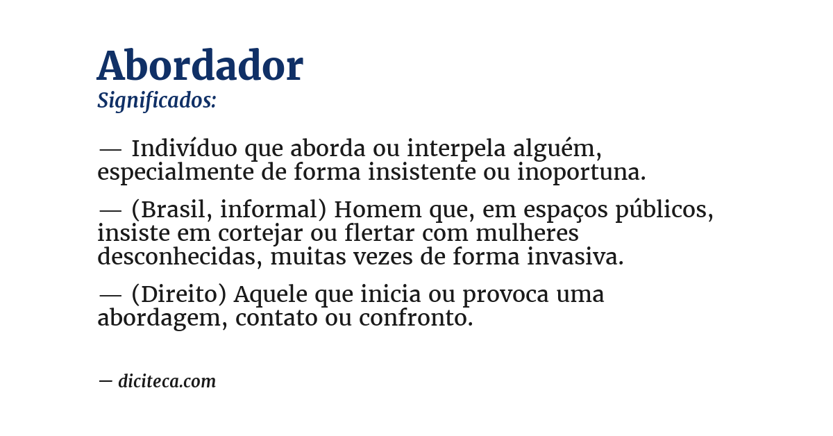 Significado de abordador