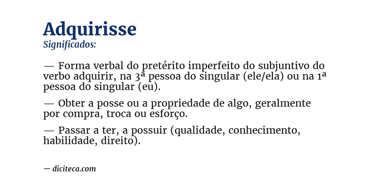 Significado de adquirisse