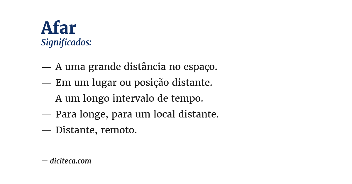 Significado de afar