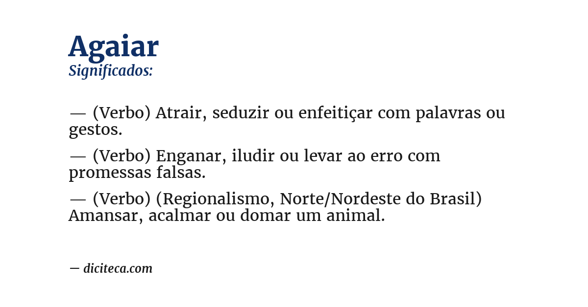 Significado de agaiar