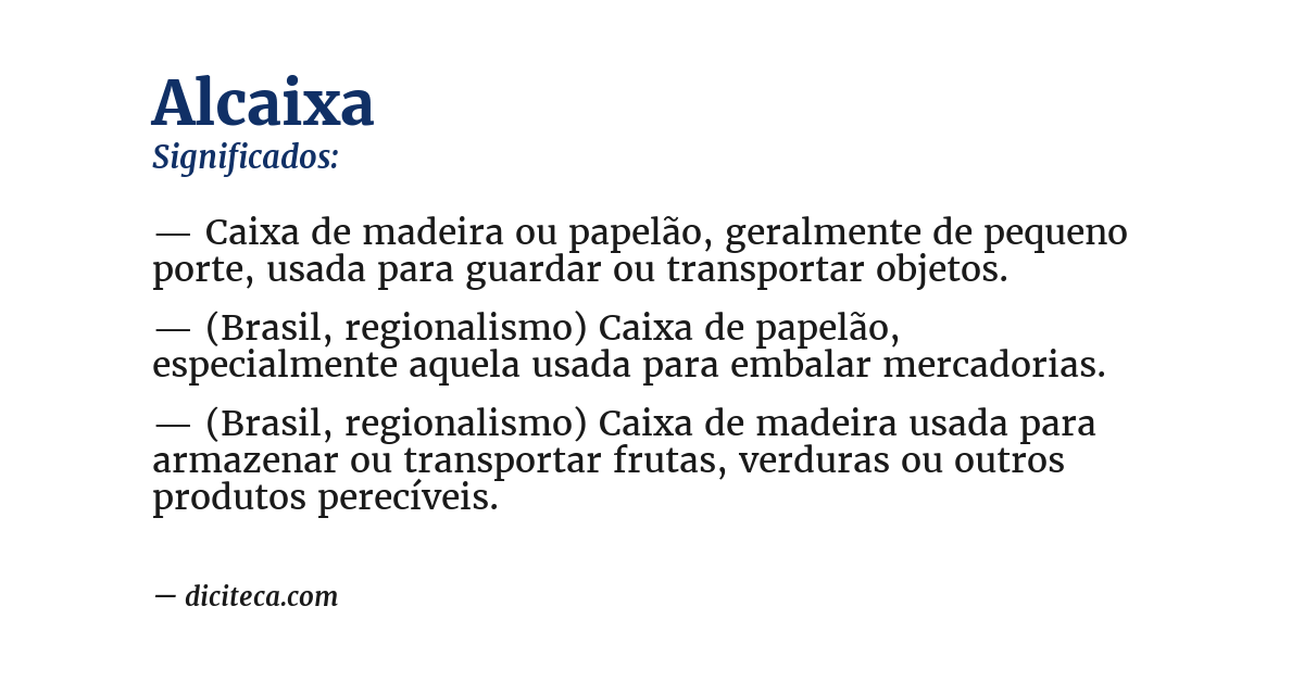 Significado de alcaixa