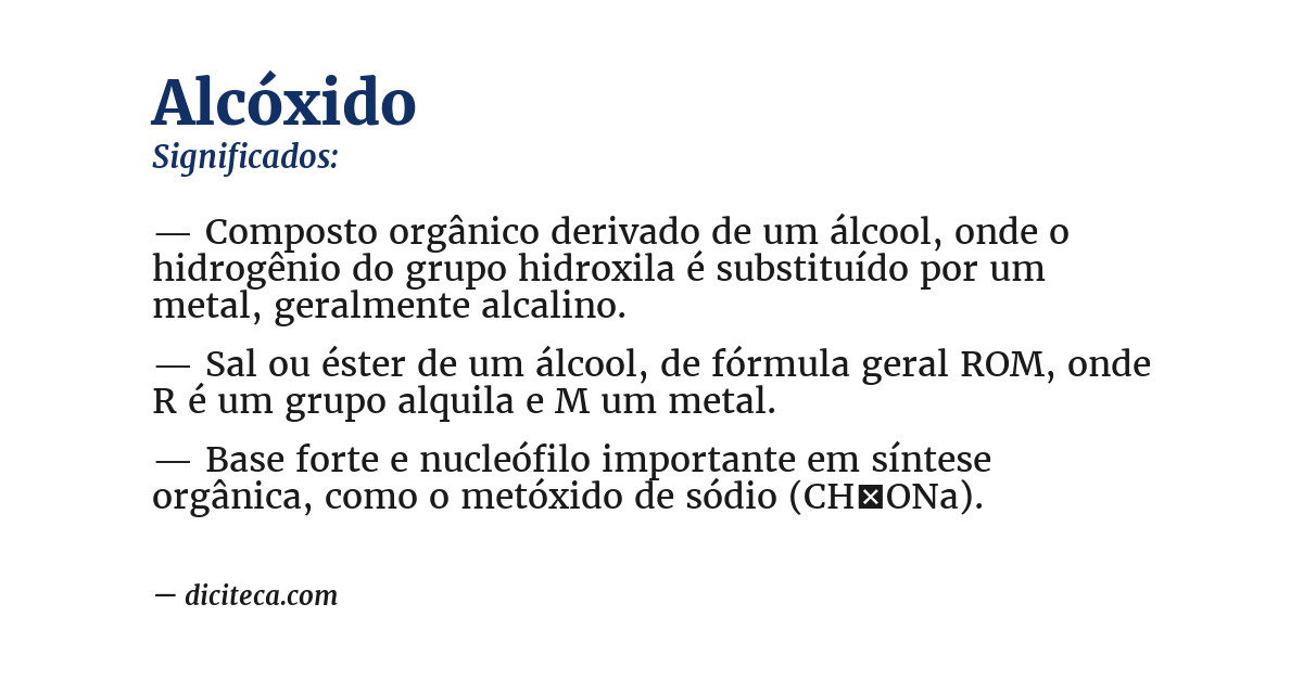 Significado de alcóxido