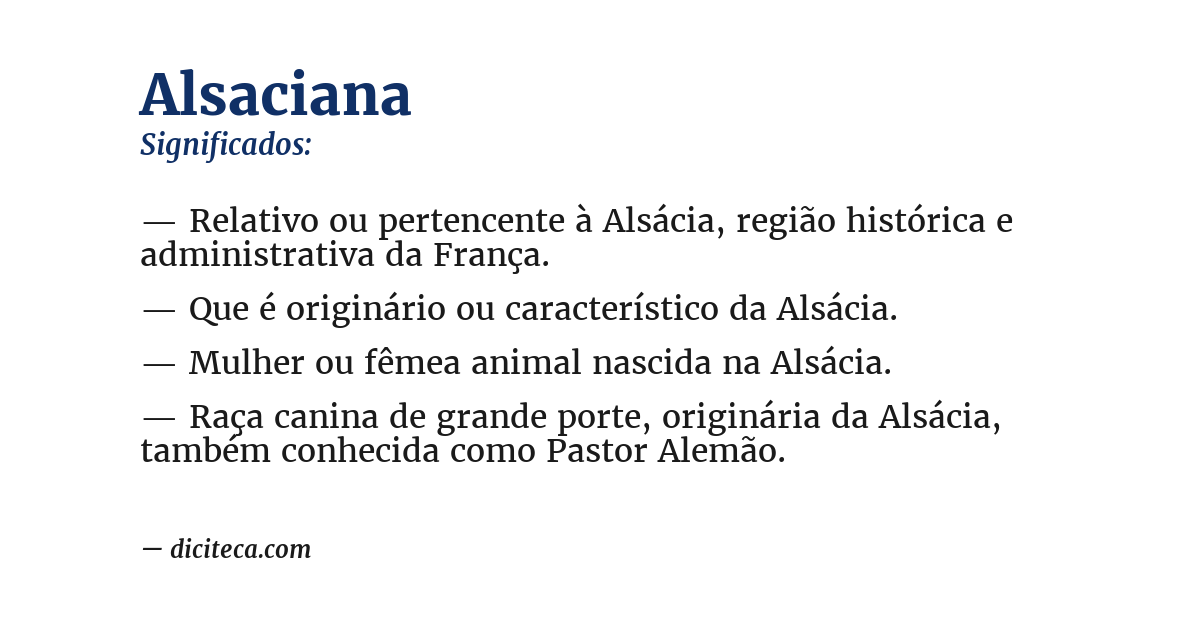 Significado de alsaciana