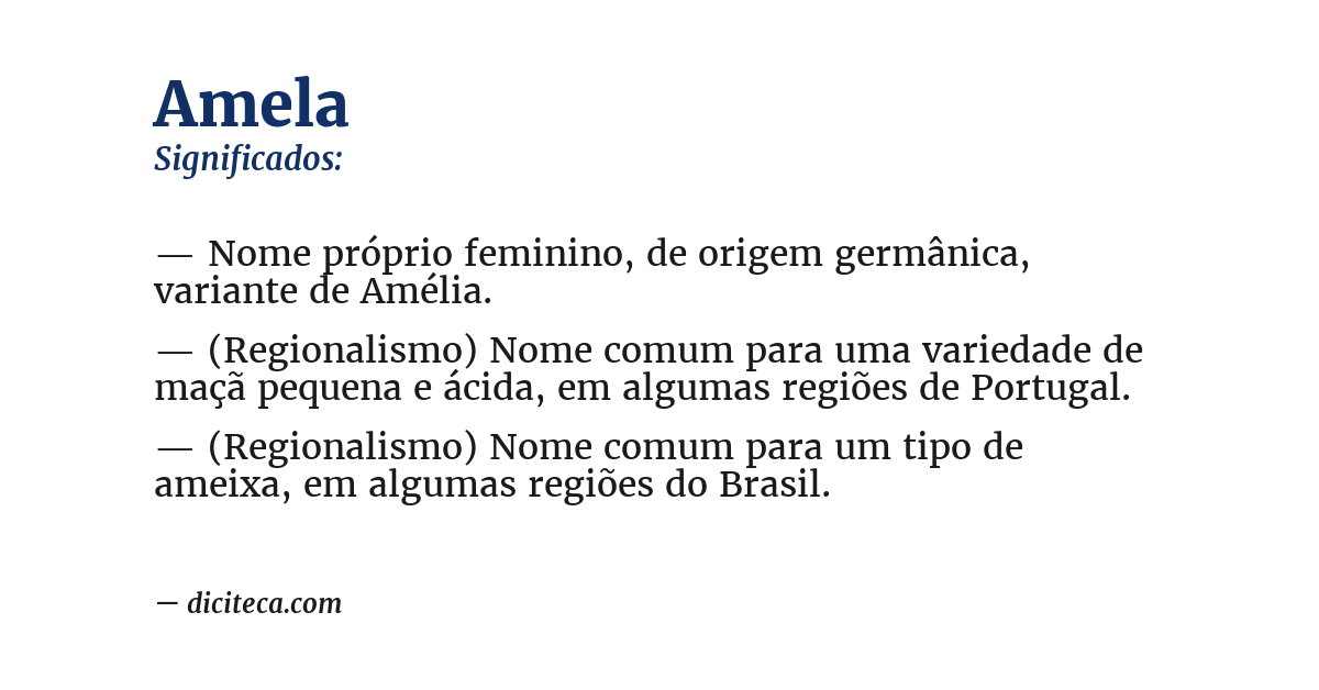 Significado de amela