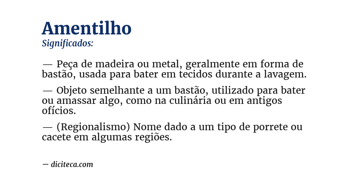 Significado de amentilho
