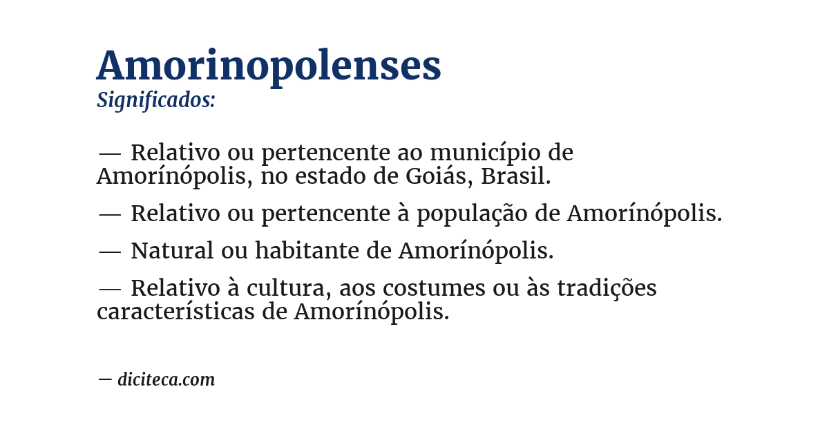 Significado de amorinopolenses