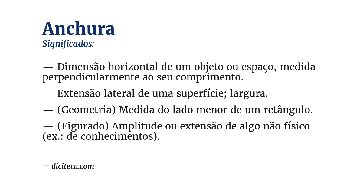 Significado de anchura