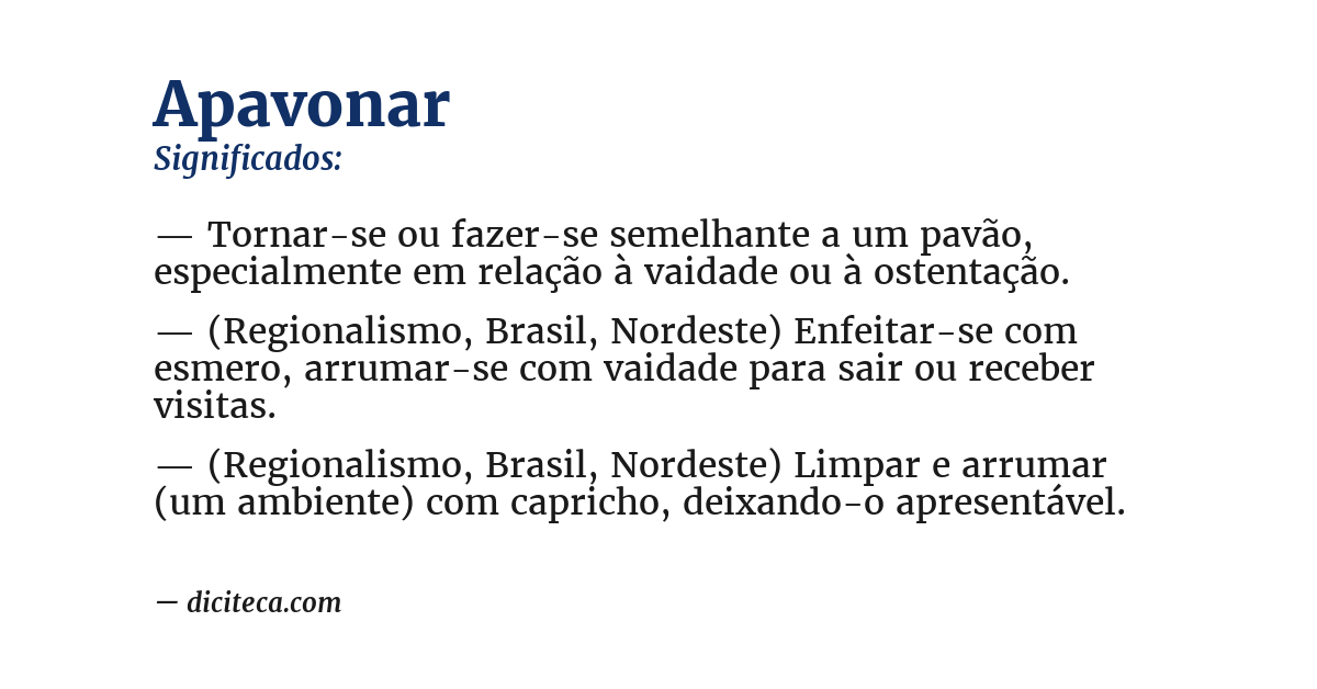 Significado de apavonar