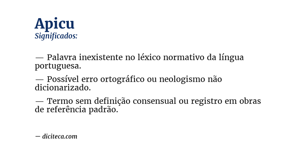 Significado de apicu