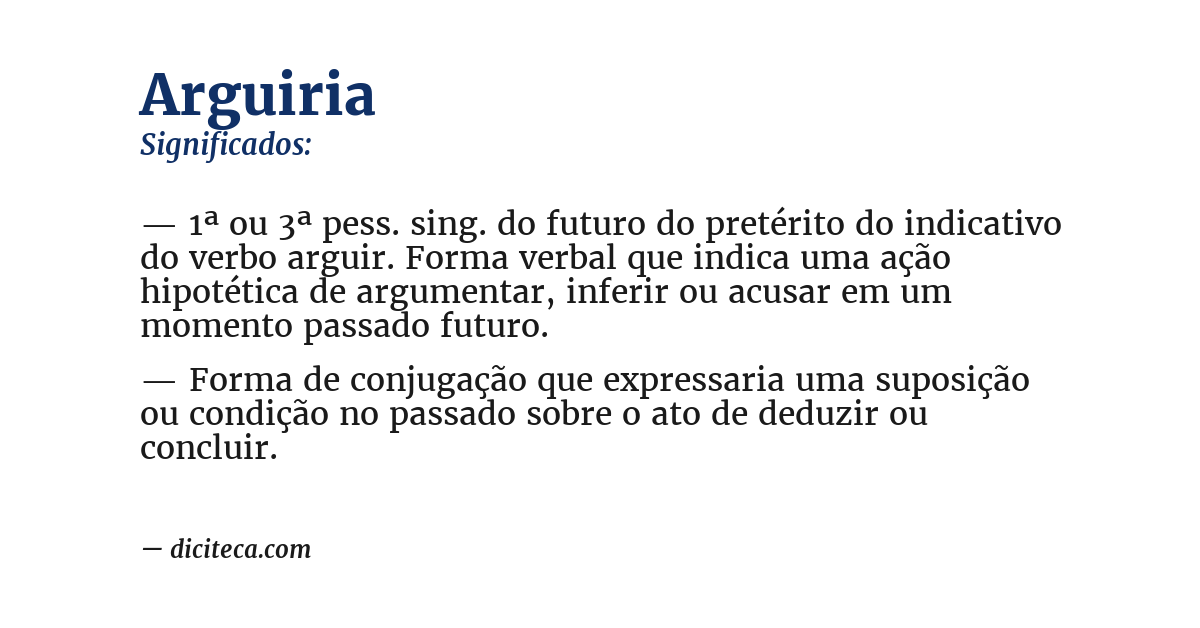 Significado de arguiria