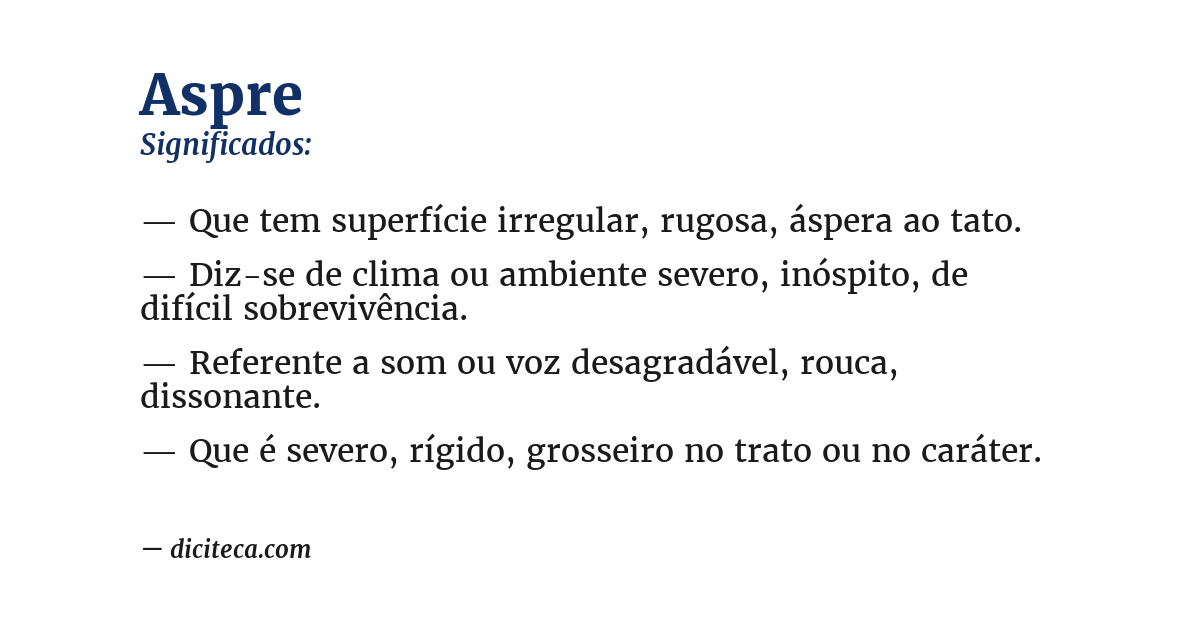 Significado de aspre