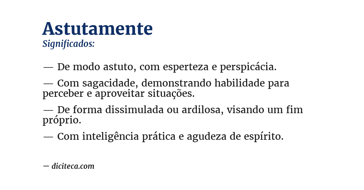 Significado de astutamente