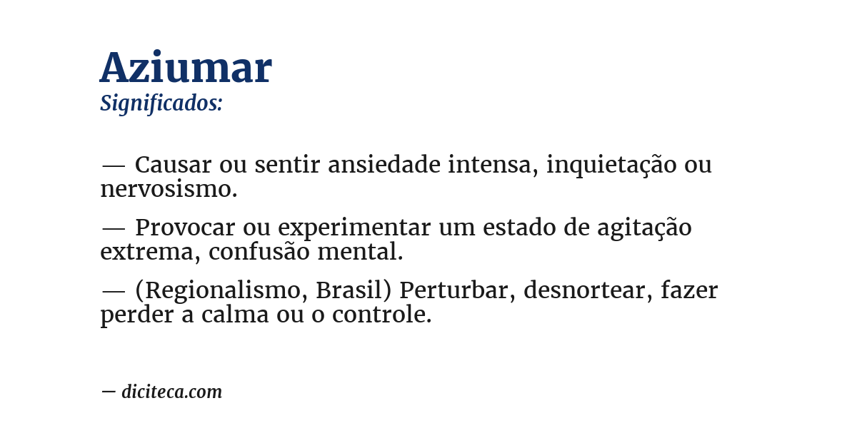 Significado de aziumar
