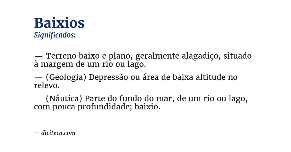 Significado de baixios