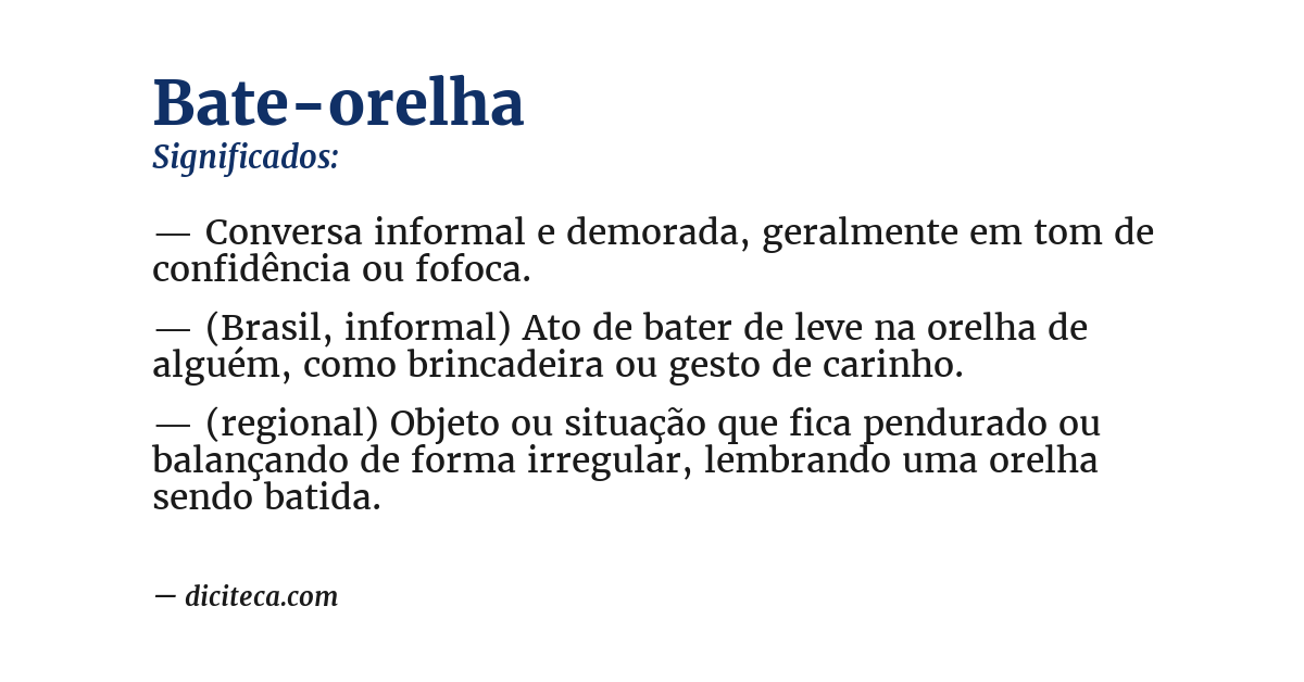 Significado de bate-orelha
