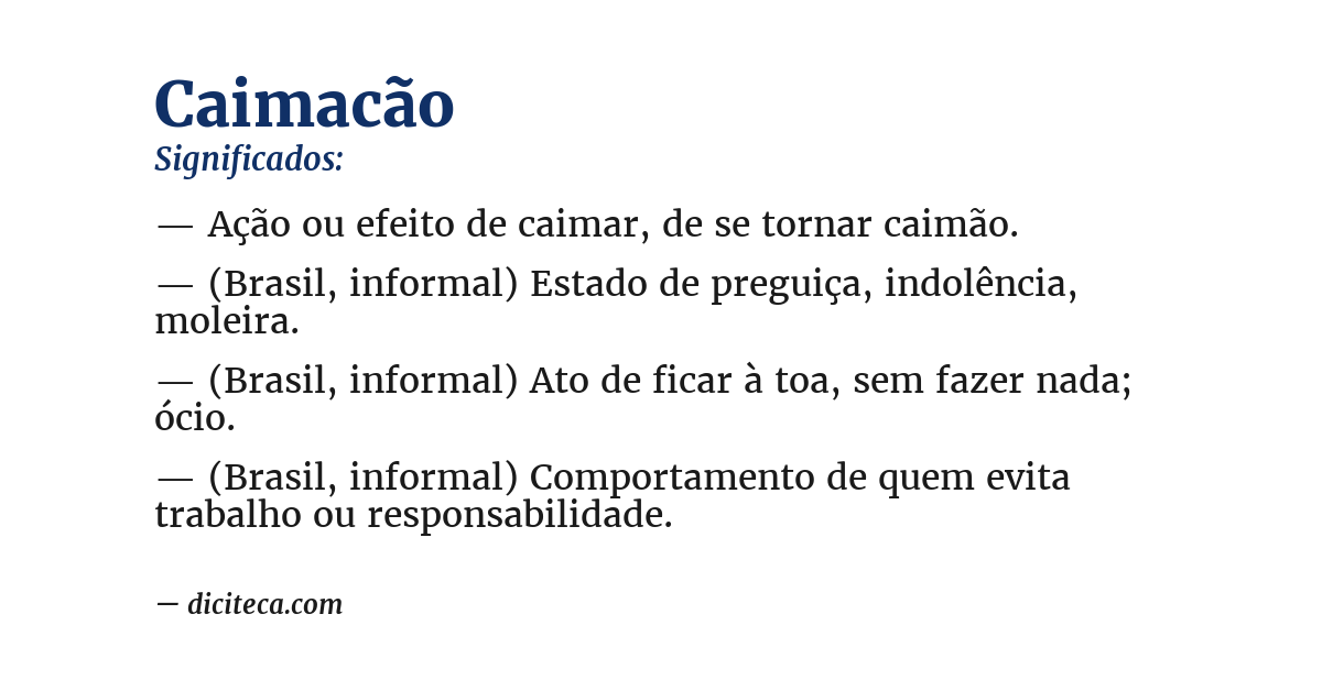 Significado de caimacão