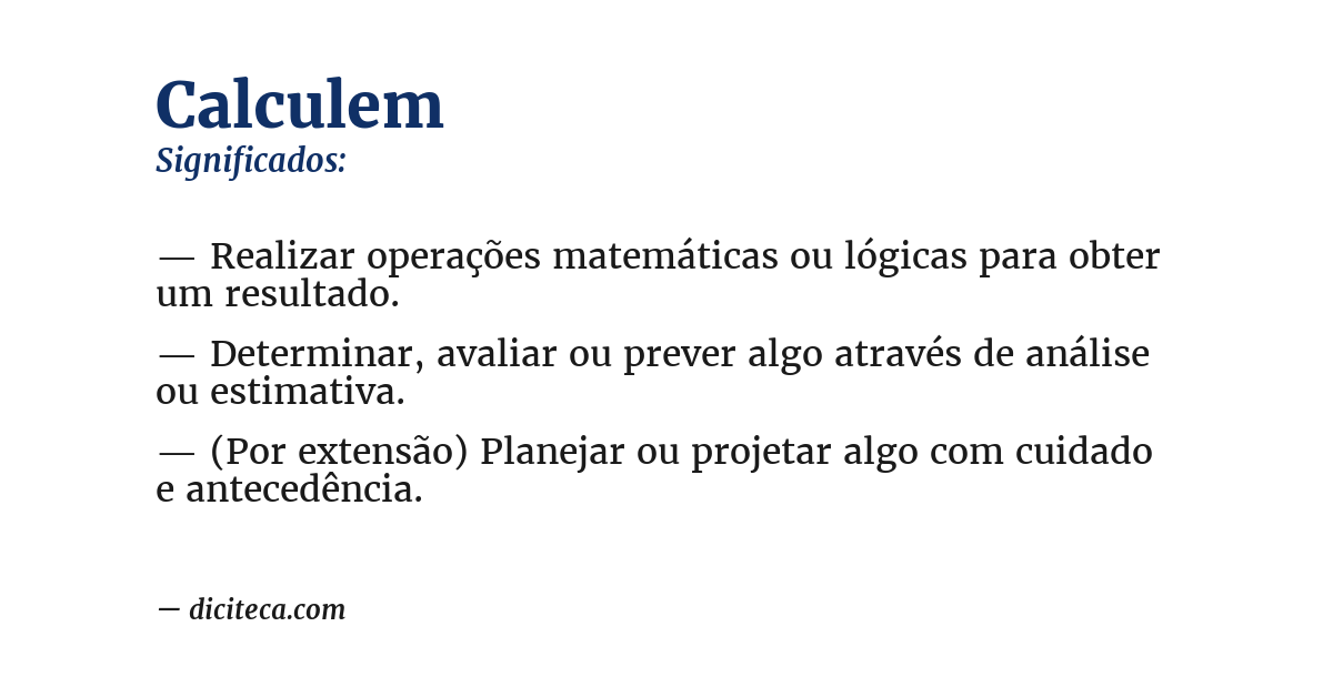 Significado de calculem
