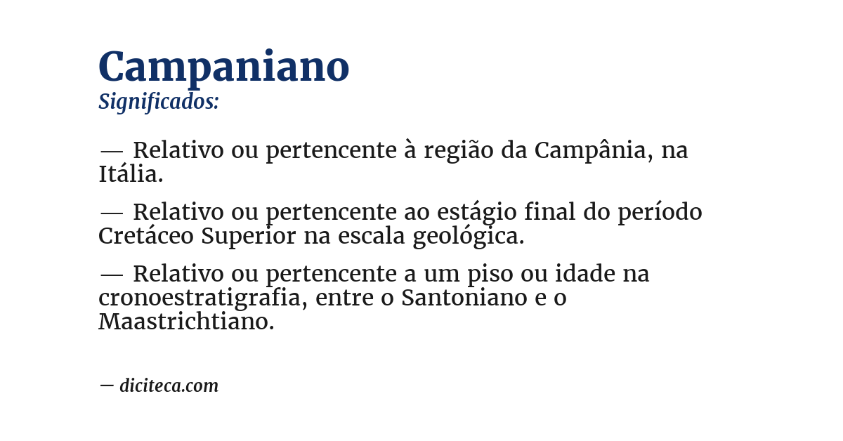 Significado de campaniano