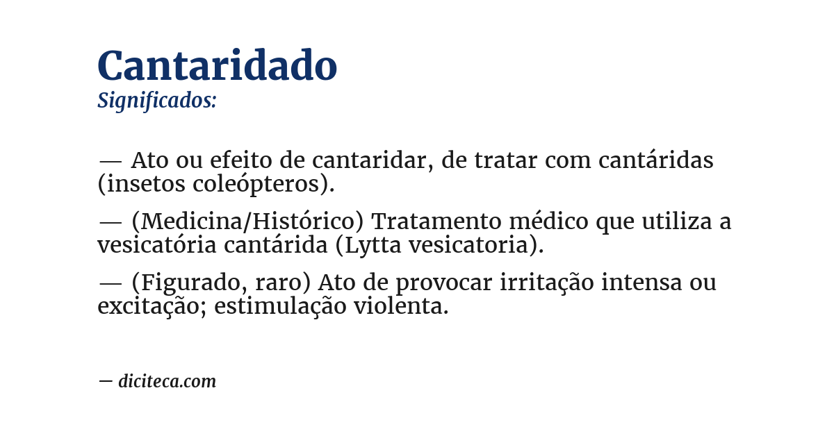 Significado de cantaridado