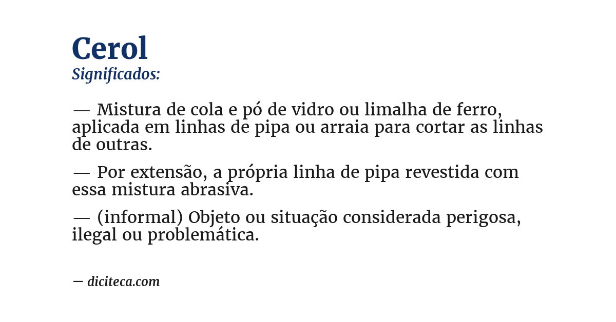 Significado de cerol