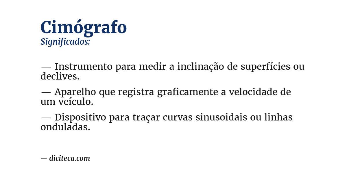 Significado de cimógrafo
