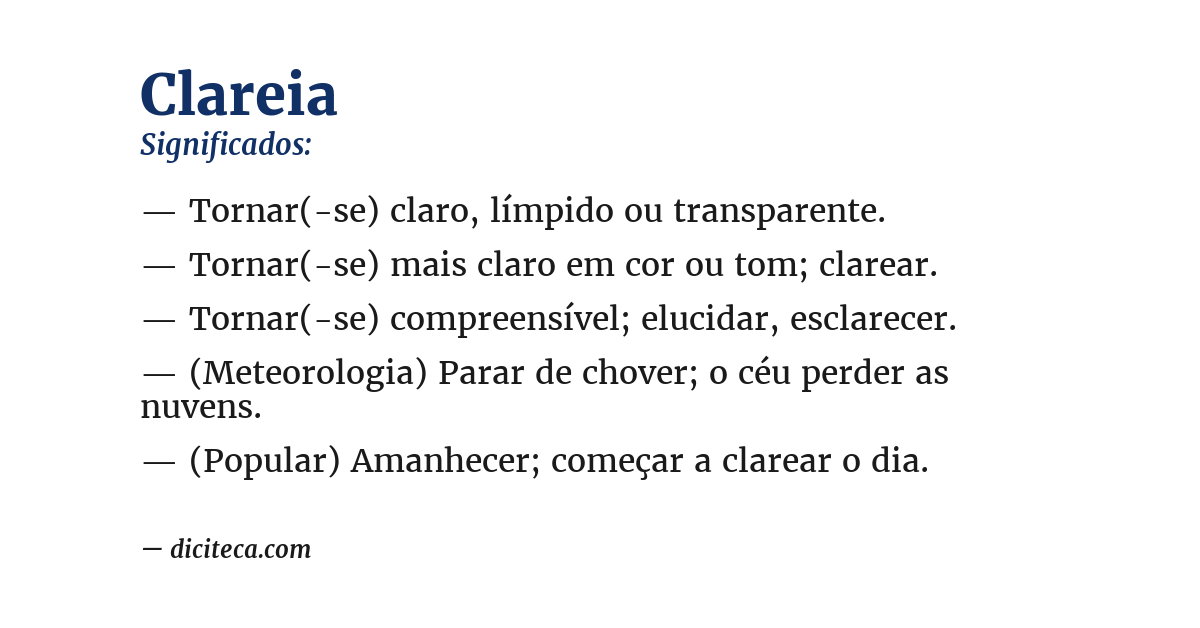 Significado de clareia
