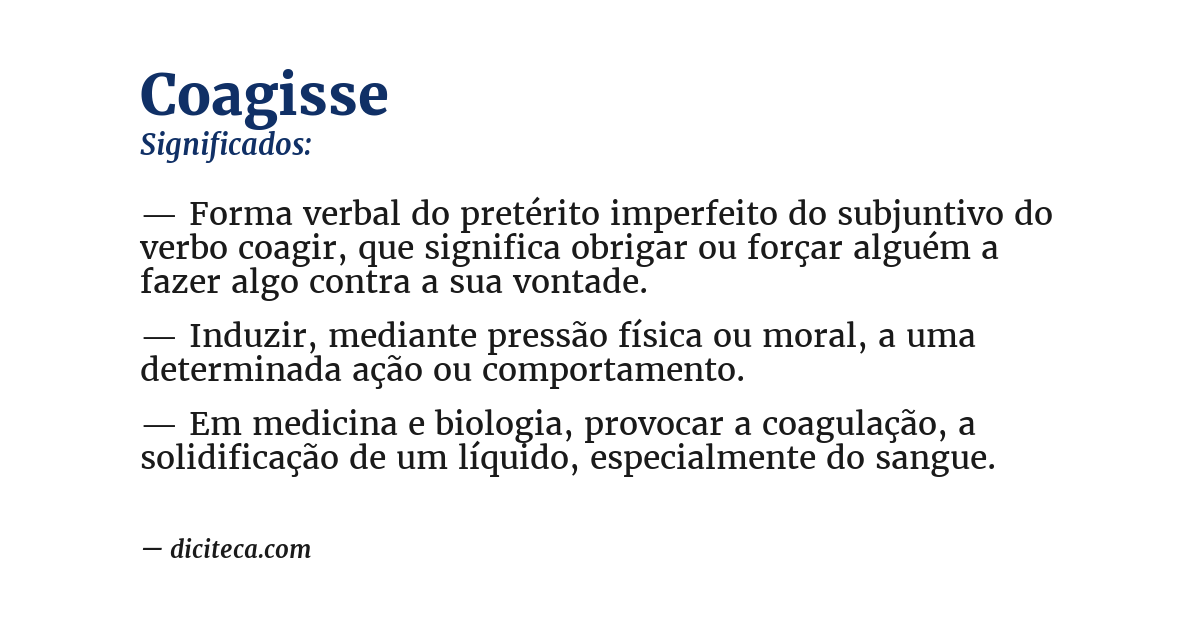 Significado de coagisse