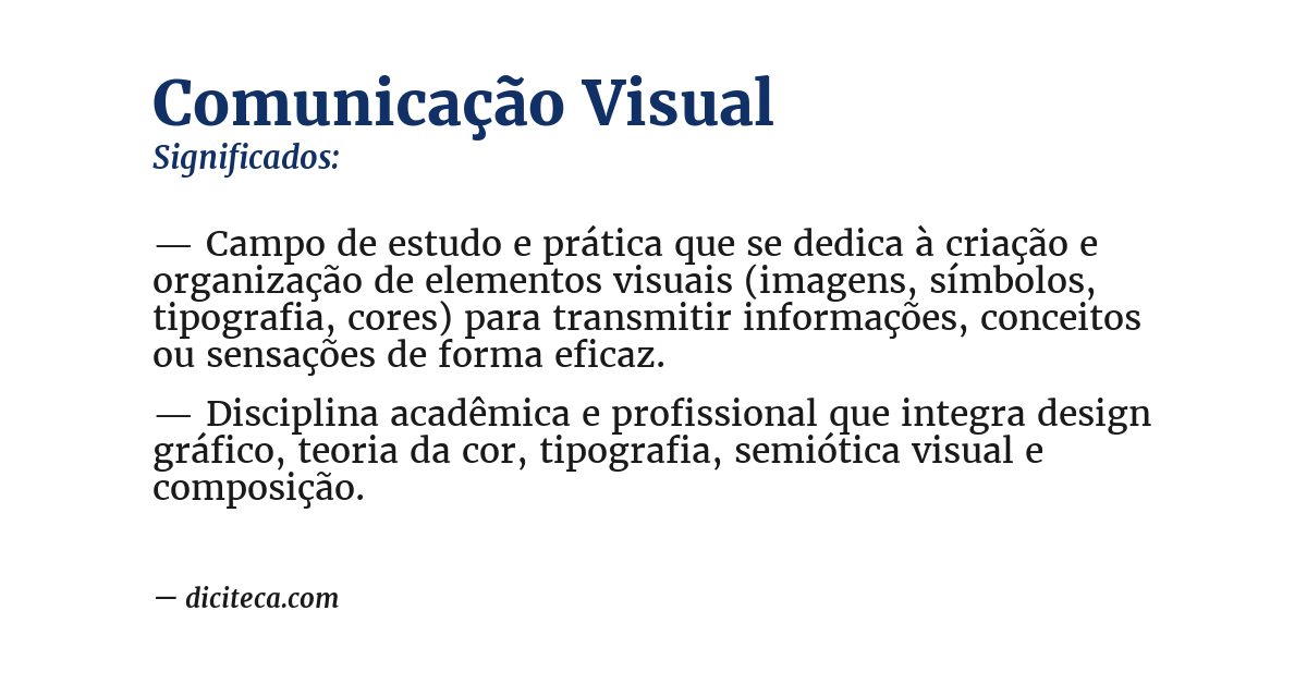 Significado de comunicação visual